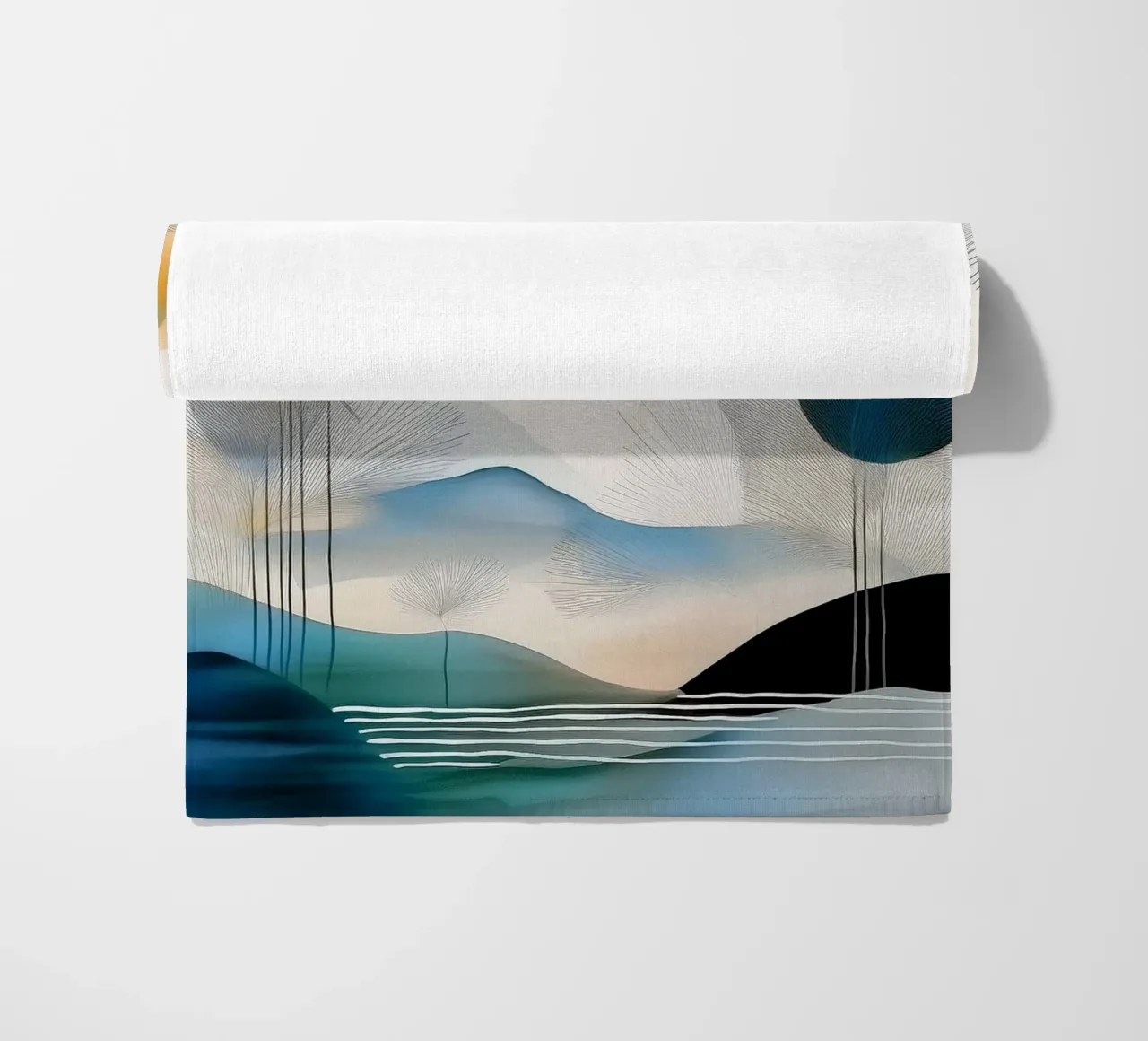 Landscape, abstract, art #5 telo mare da Hightown Design