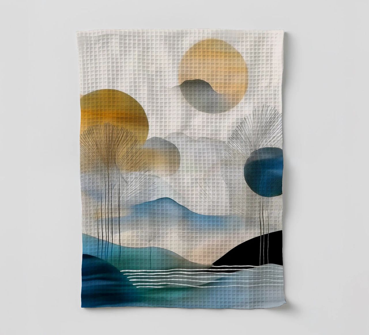 Landscape, abstract, art #5 torchon de Hightown Design