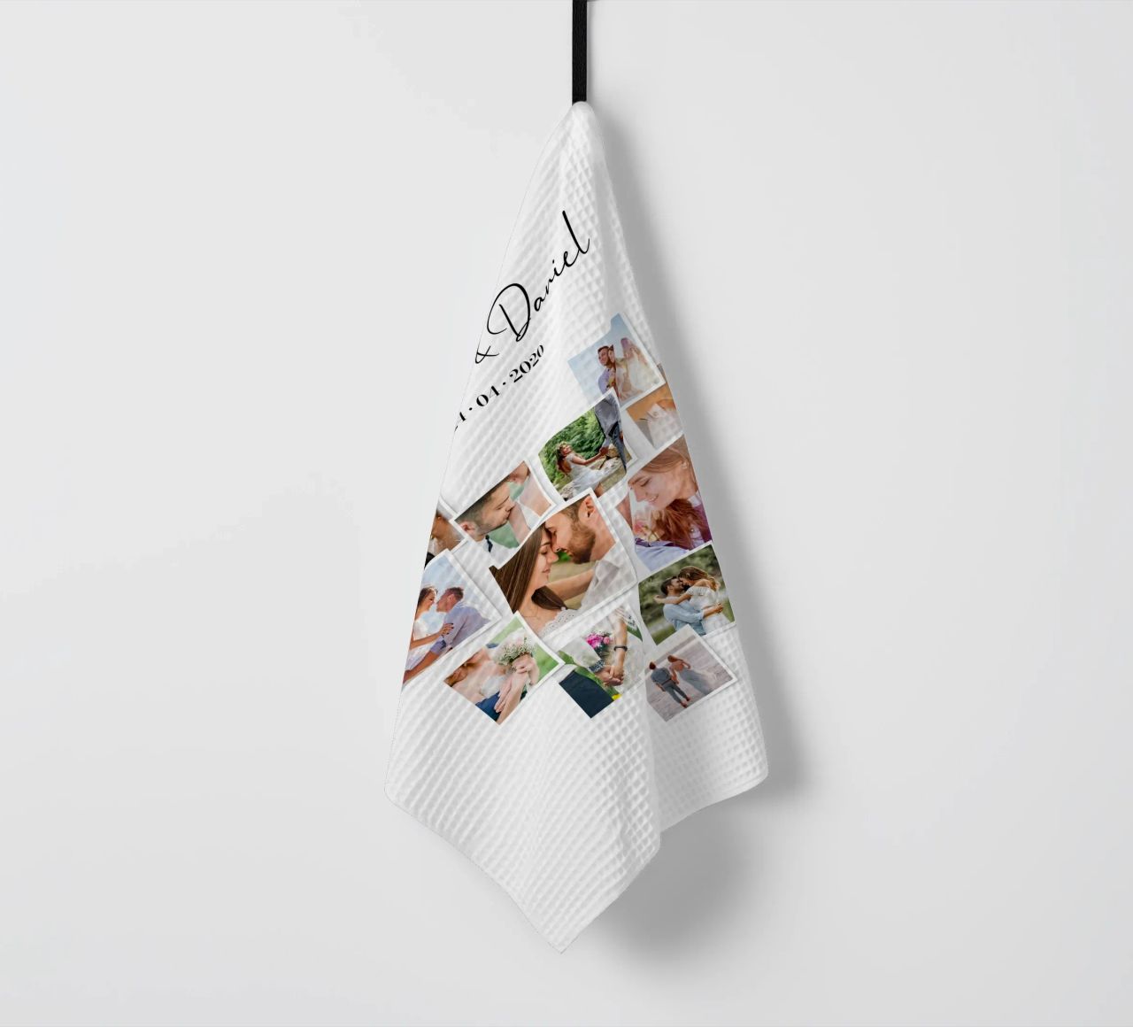 Collage photo en forme de cœur torchon de Bildschön | Fotocollagen