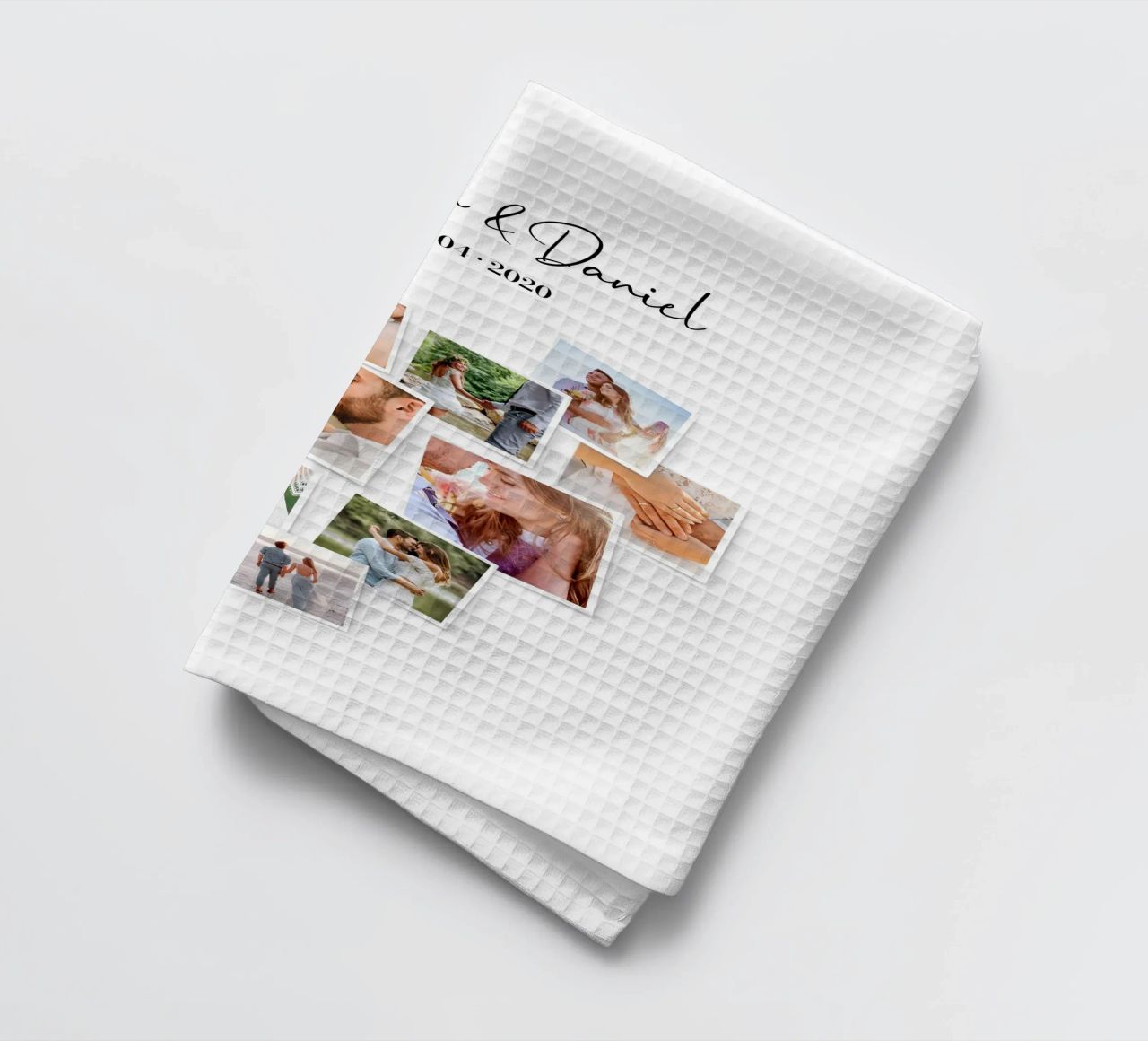 Collage photo en forme de cœur torchon de Bildschön | Fotocollagen