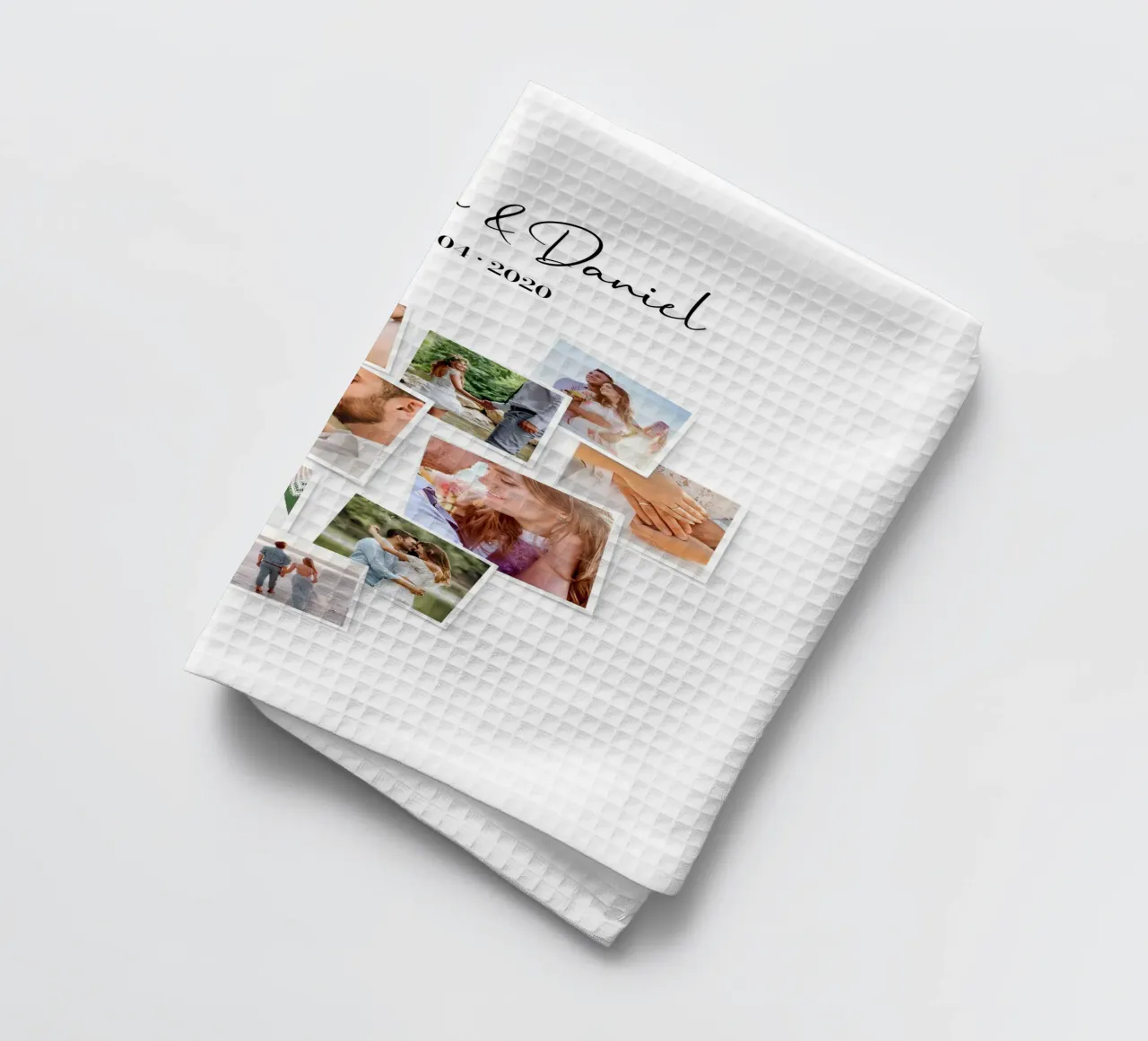 Herz-Fotocollage Geschirrtuch von Bildschön | Fotocollagen