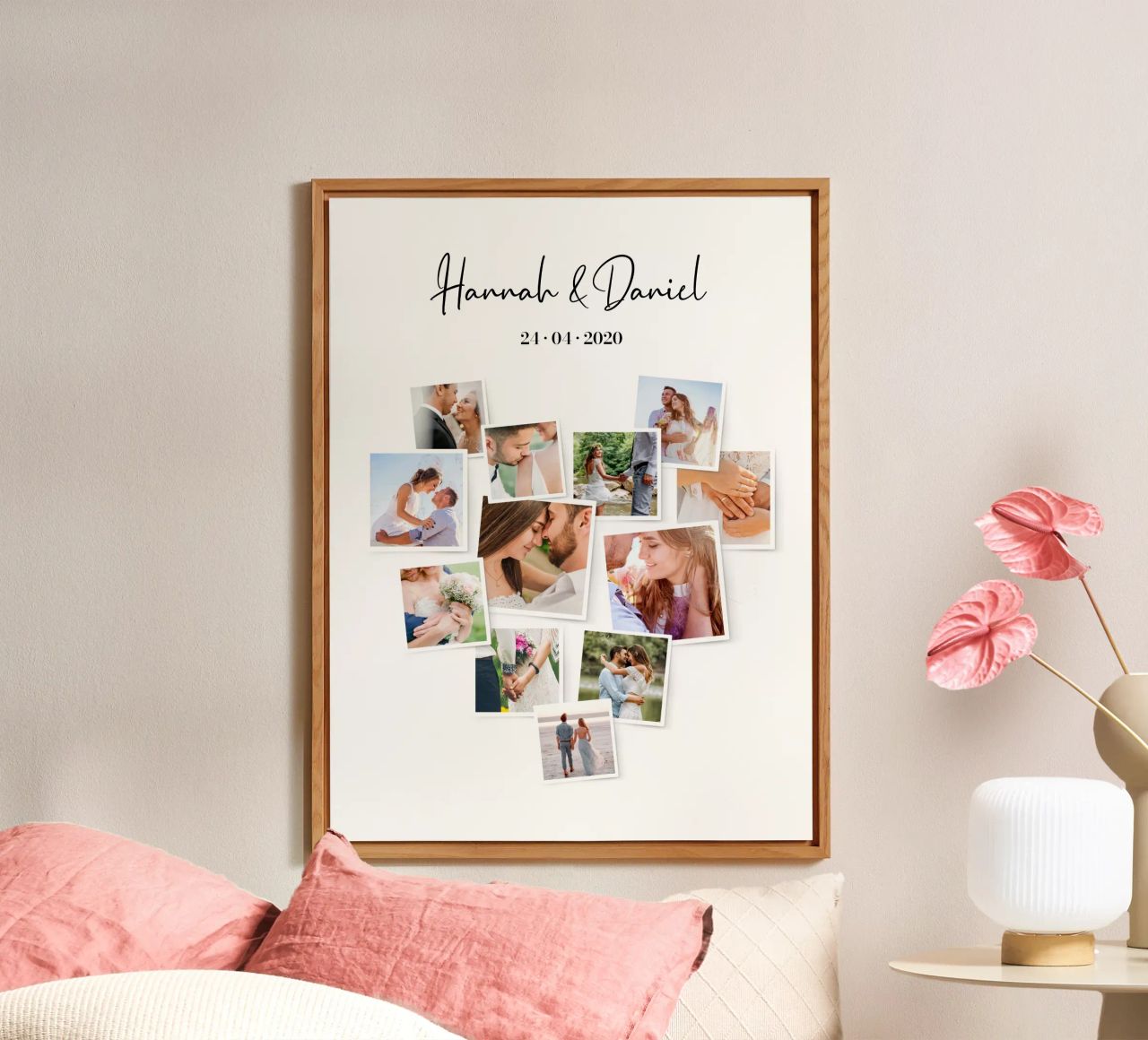 Collage di foto di cuori pannello forex da Bildschön | Fotocollagen