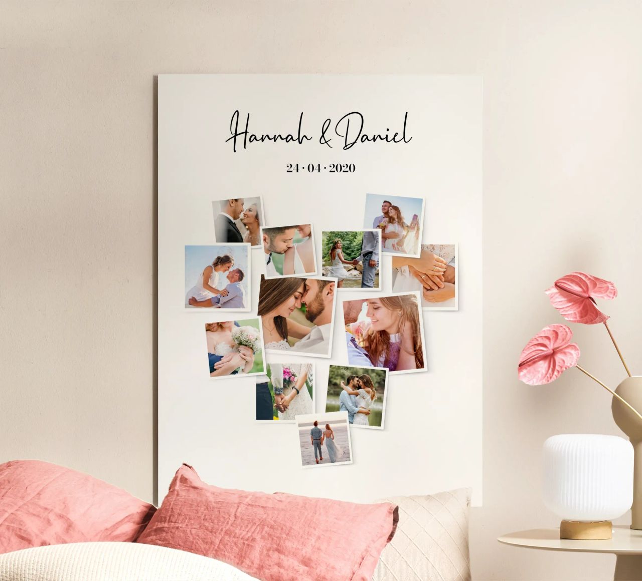Collage di foto di cuori pannello forex da Bildschön | Fotocollagen