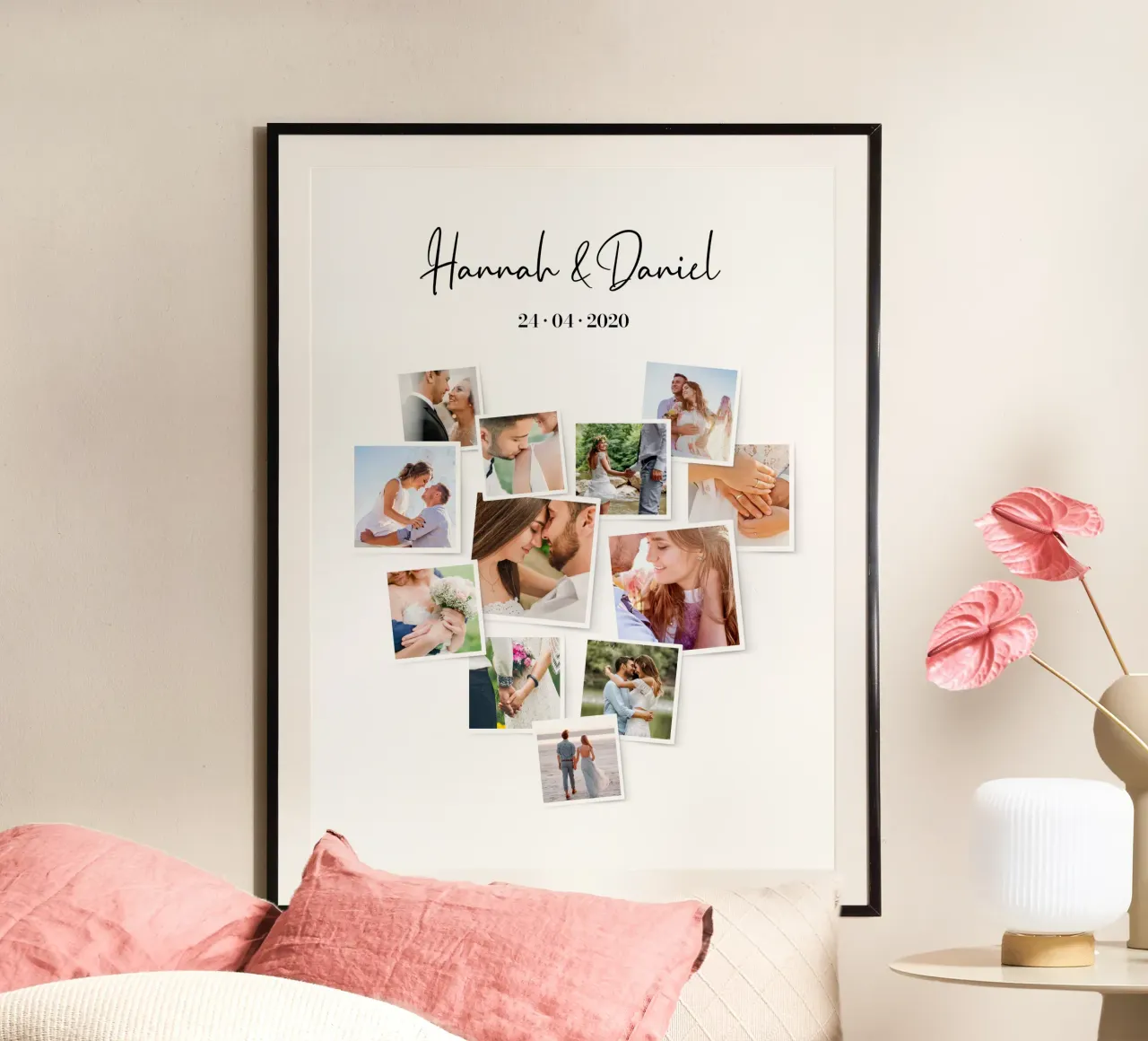 Heart photo collage poster by Bildschön | Fotocollagen