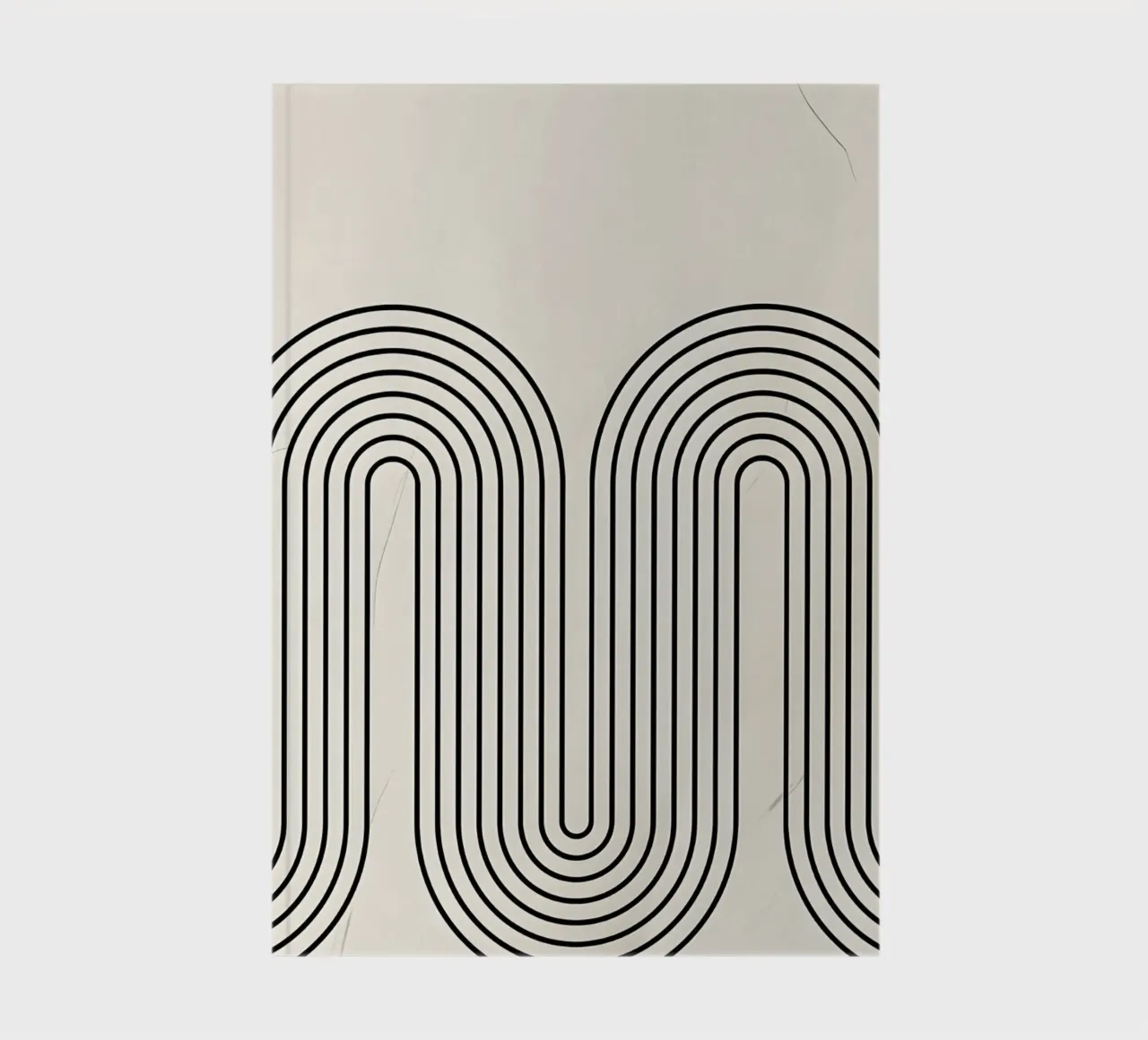 Modern aesthetics - Abstract waveforms notebook by Kunst und Kontrast