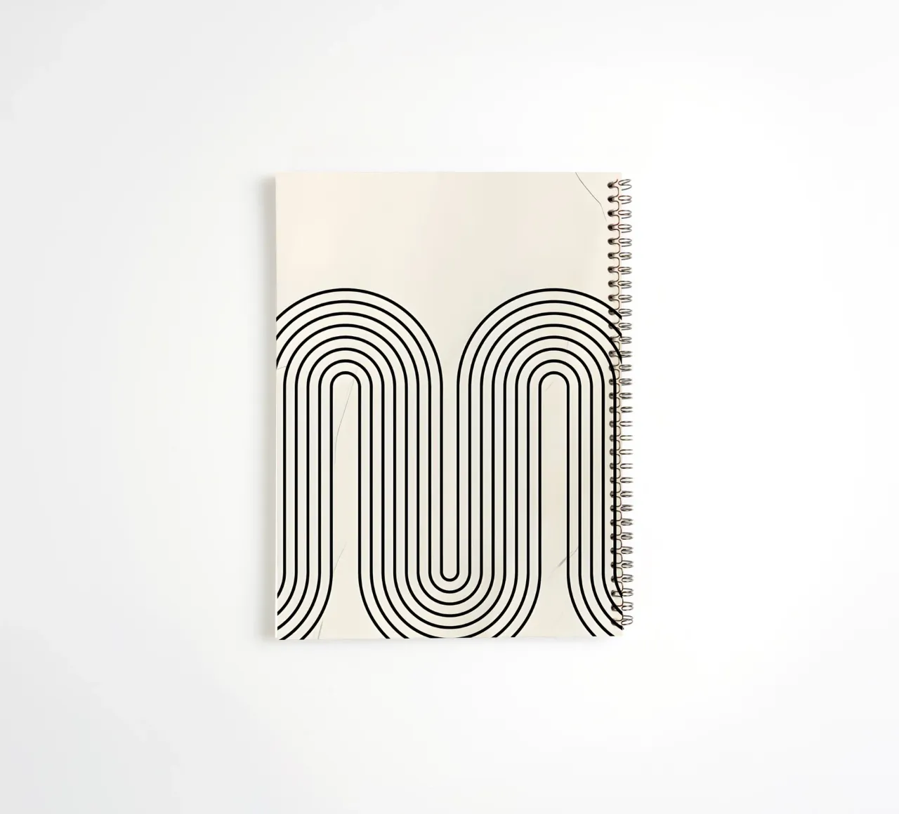 Modern aesthetics - Abstract waveforms spiral notebook by Kunst und Kontrast