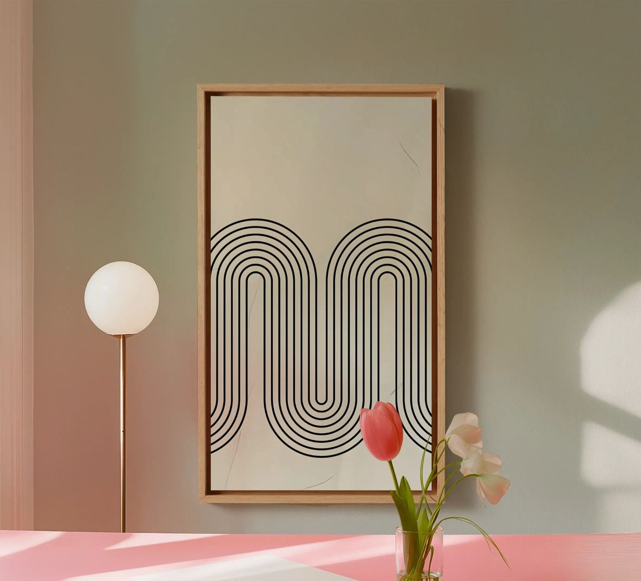 Modern aesthetics - Abstract waveforms canvas by Kunst und Kontrast