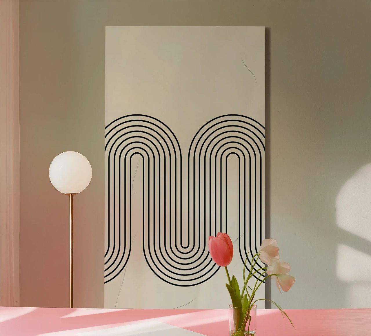 Modern aesthetics - Abstract waveforms canvas by Kunst und Kontrast
