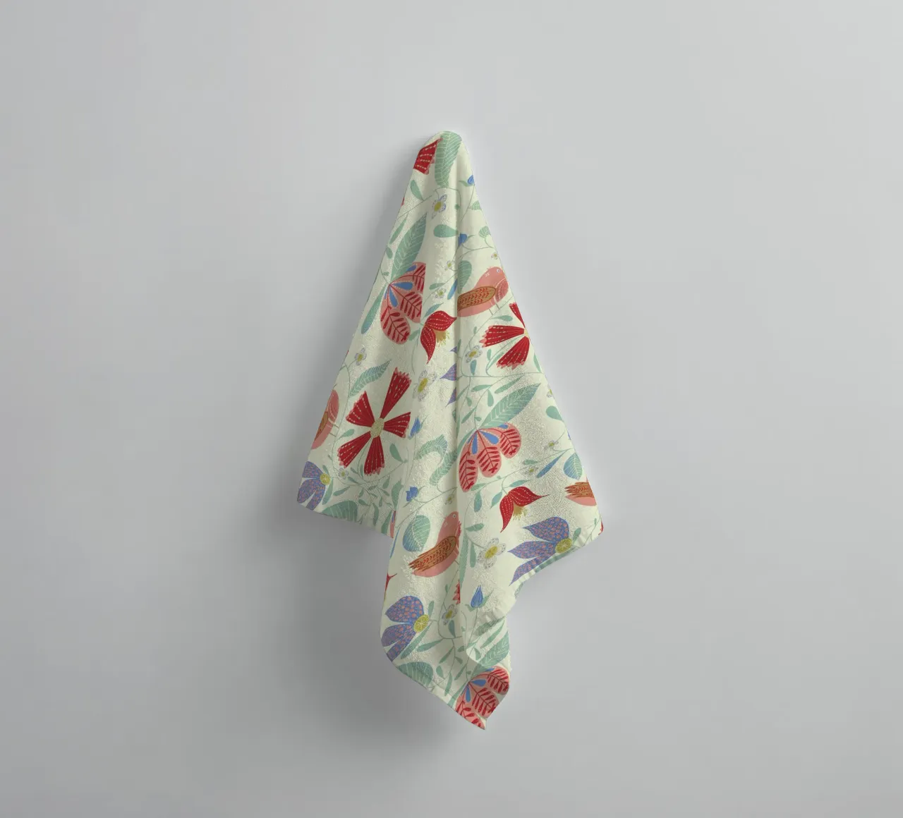 Uccelli floreali asciugamano da bagno da nicigabrieldesigns