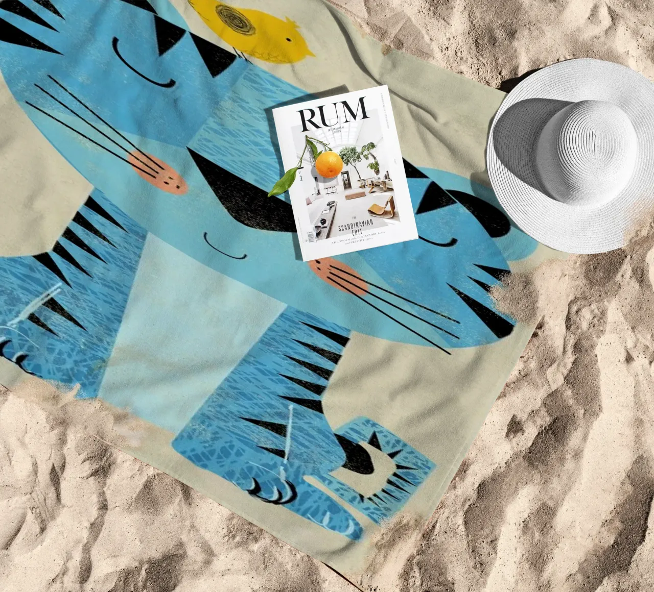 Tiger strandhanddoek van Rocket68