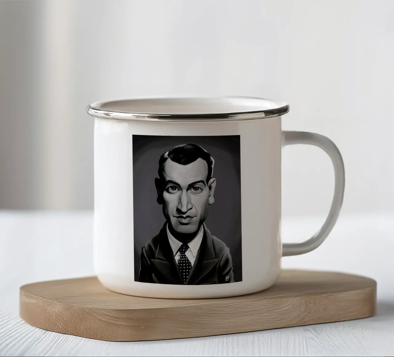 James Stewart tazza in smalto da Rob Art | Illustration