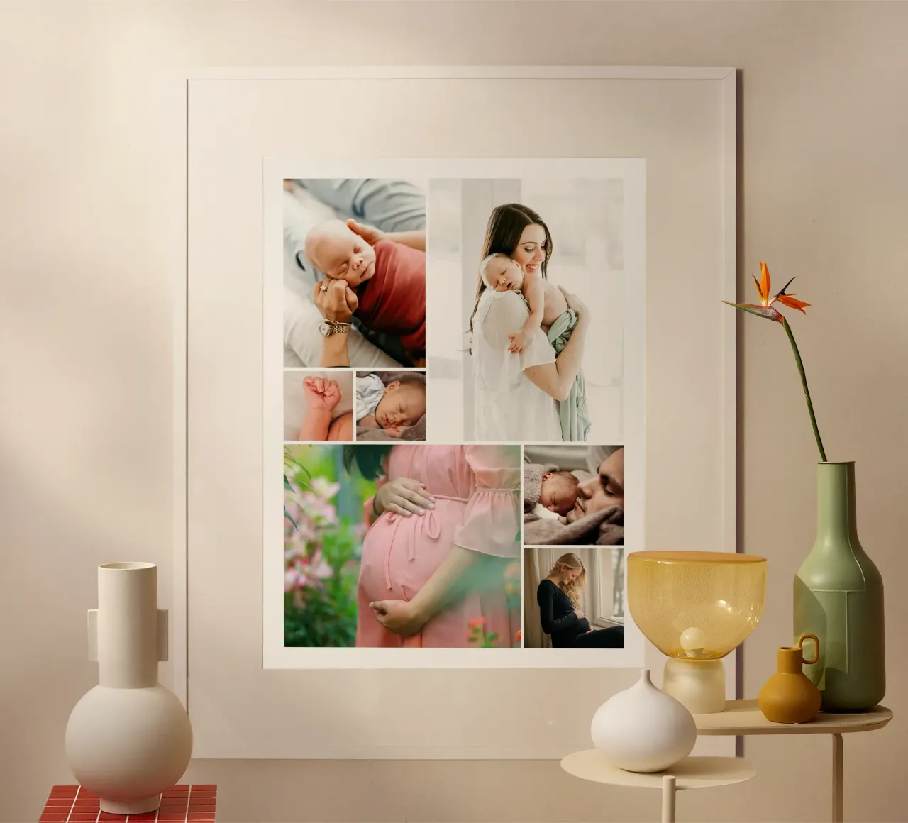 Photo collage - Baby happiness poster by Bildschön | Fotocollagen