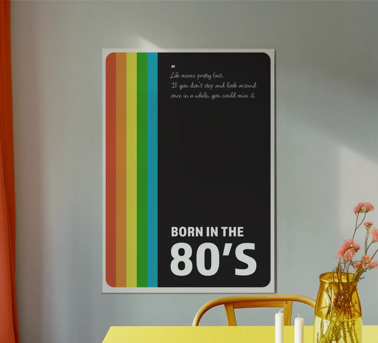 Geboren in den 80er Jahren Poster mit Kunststoffrahmen von Ayleen