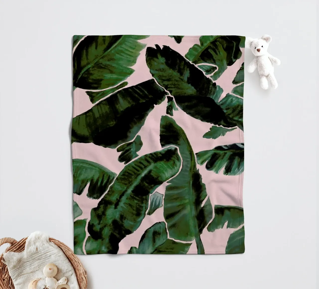 The Vacation Pink fleece blanket by Laura O'Connor