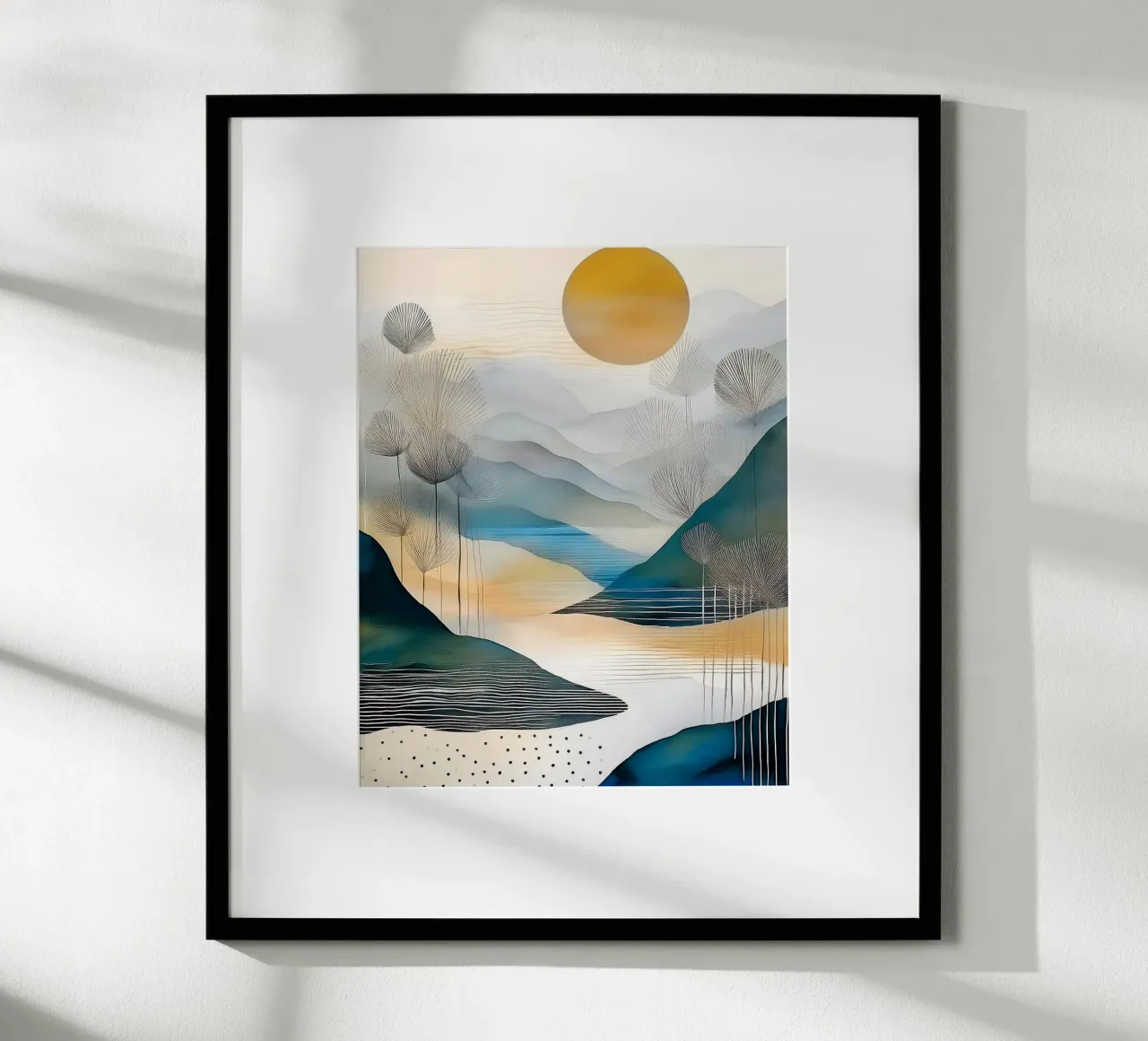 Landscape, abstract, art #6 carta hahnemühle da Hightown Design