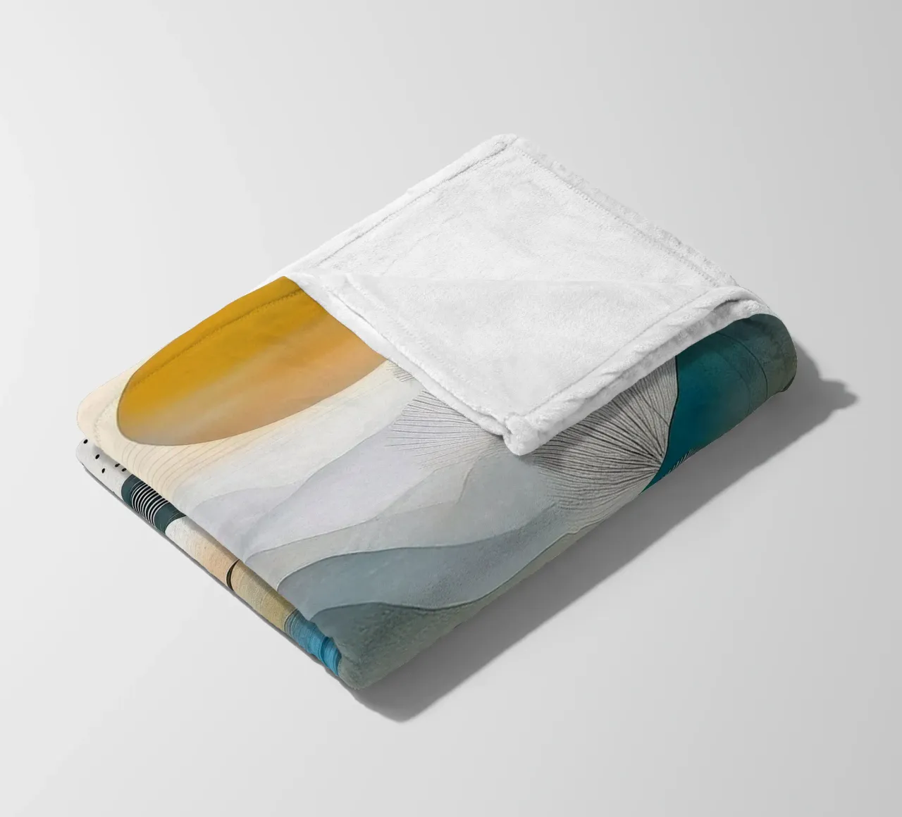 Landscape, abstract, art #6 coperta in pile da Hightown Design