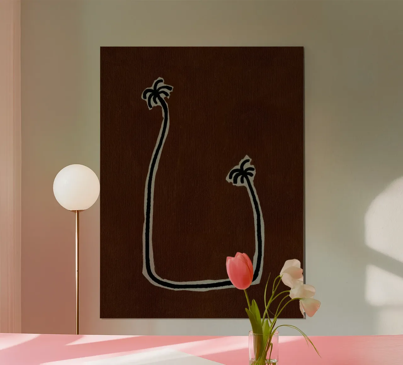 Soul Bound - Brown poster with plastic frame by Shatha Al Dafai