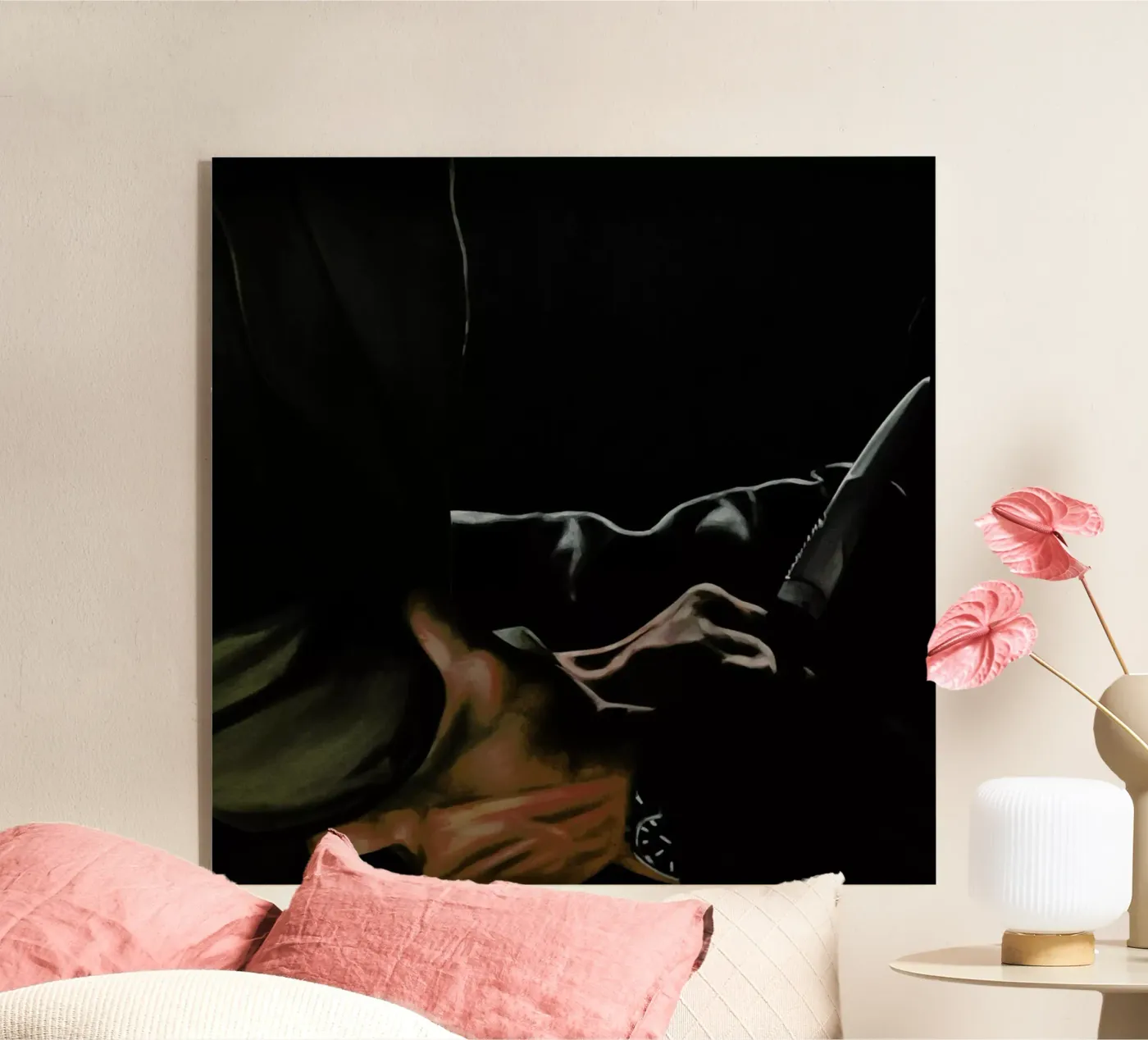Main Couteau acryl van Jérôme Romain