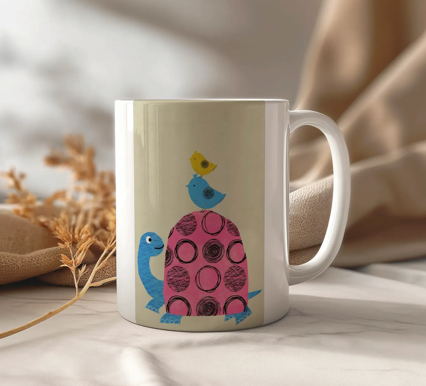 Tortoise ceramic mug by Rocket68