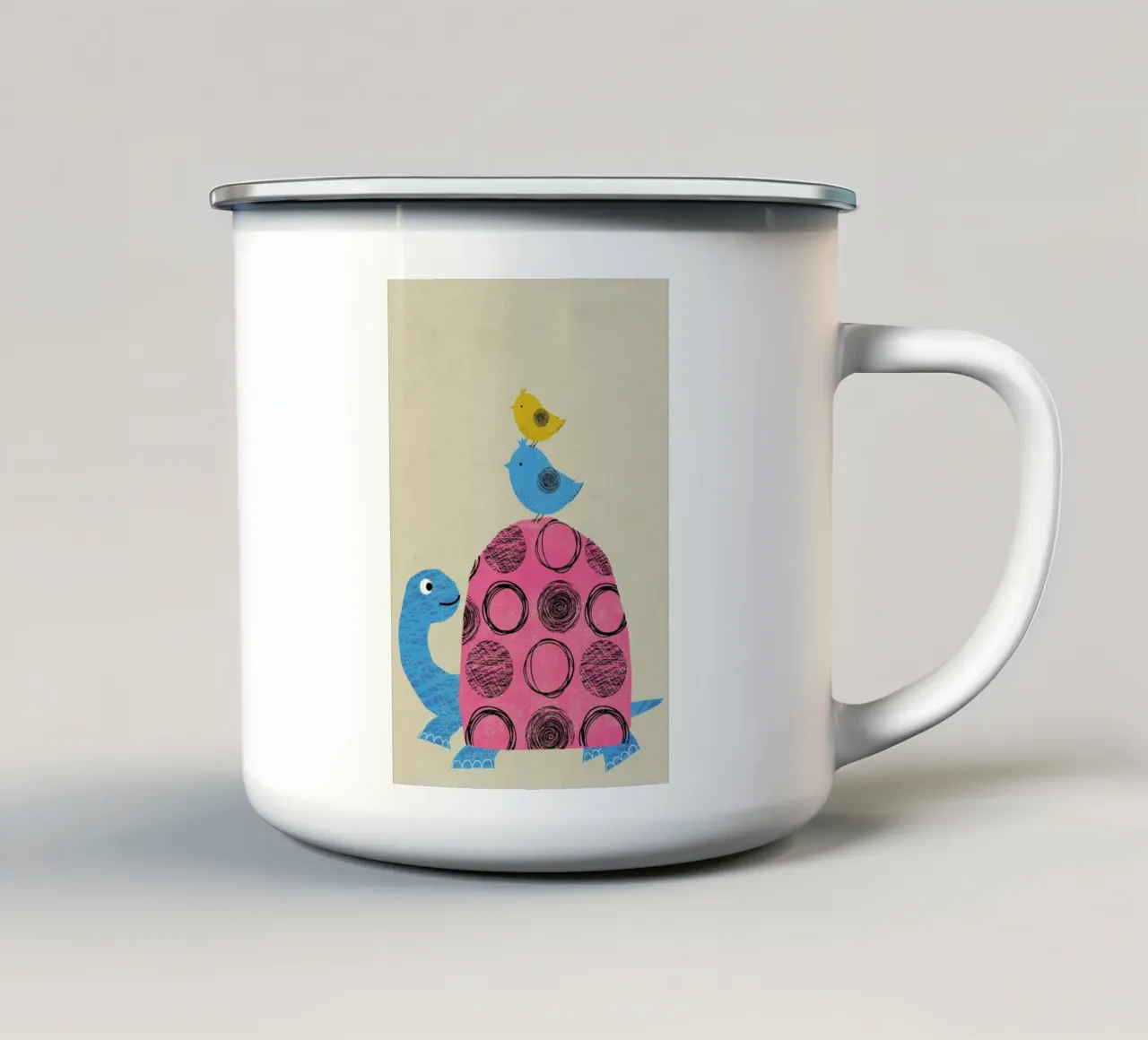 Tortoise Emaille Tasse von Rocket68