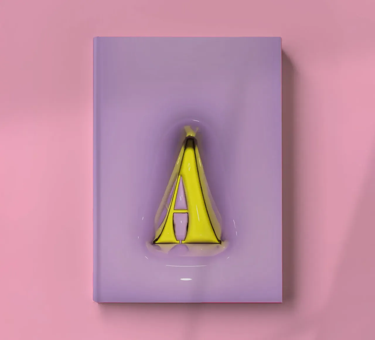 Bubblegum Inflate Initials A Purple notebook by Malou-Studio