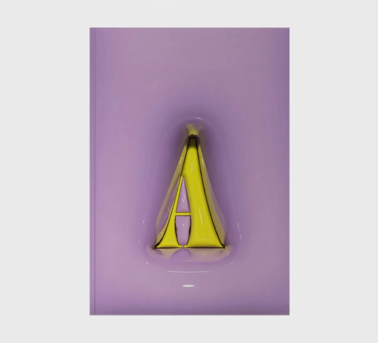 Bubblegum Inflate Initials A Purple notebook by Malou-Studio