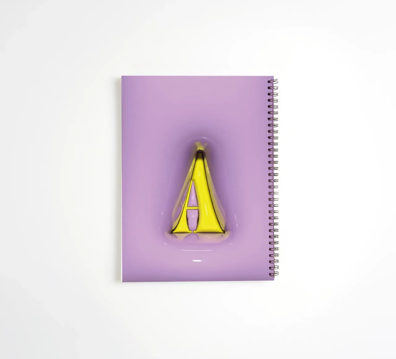 Bubblegum Inflate Initials A Purple spiral notebook by Malou-Studio