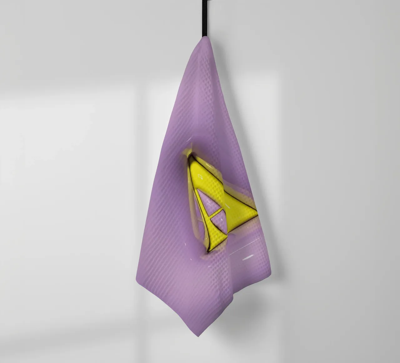 Bubblegum Gonflable Initiales A Violet torchon de Malou-Studio