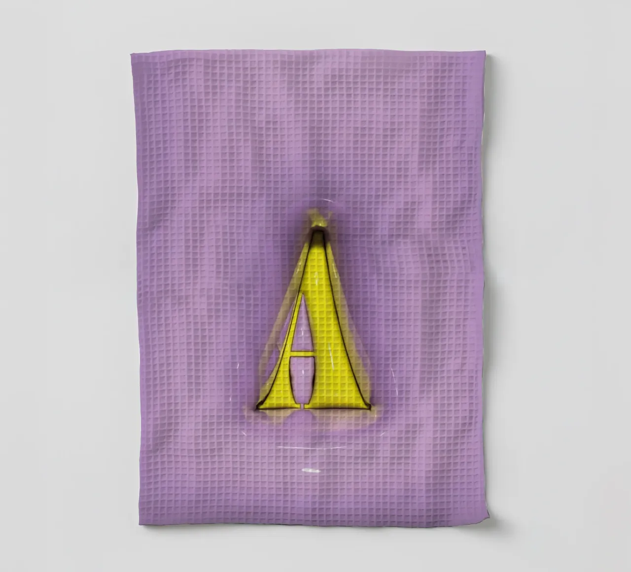 Bubblegum Gonflable Initiales A Violet torchon de Malou-Studio
