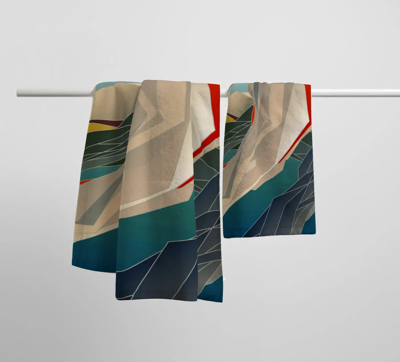 Terrestrial (9) towel by Angelo Cerantola