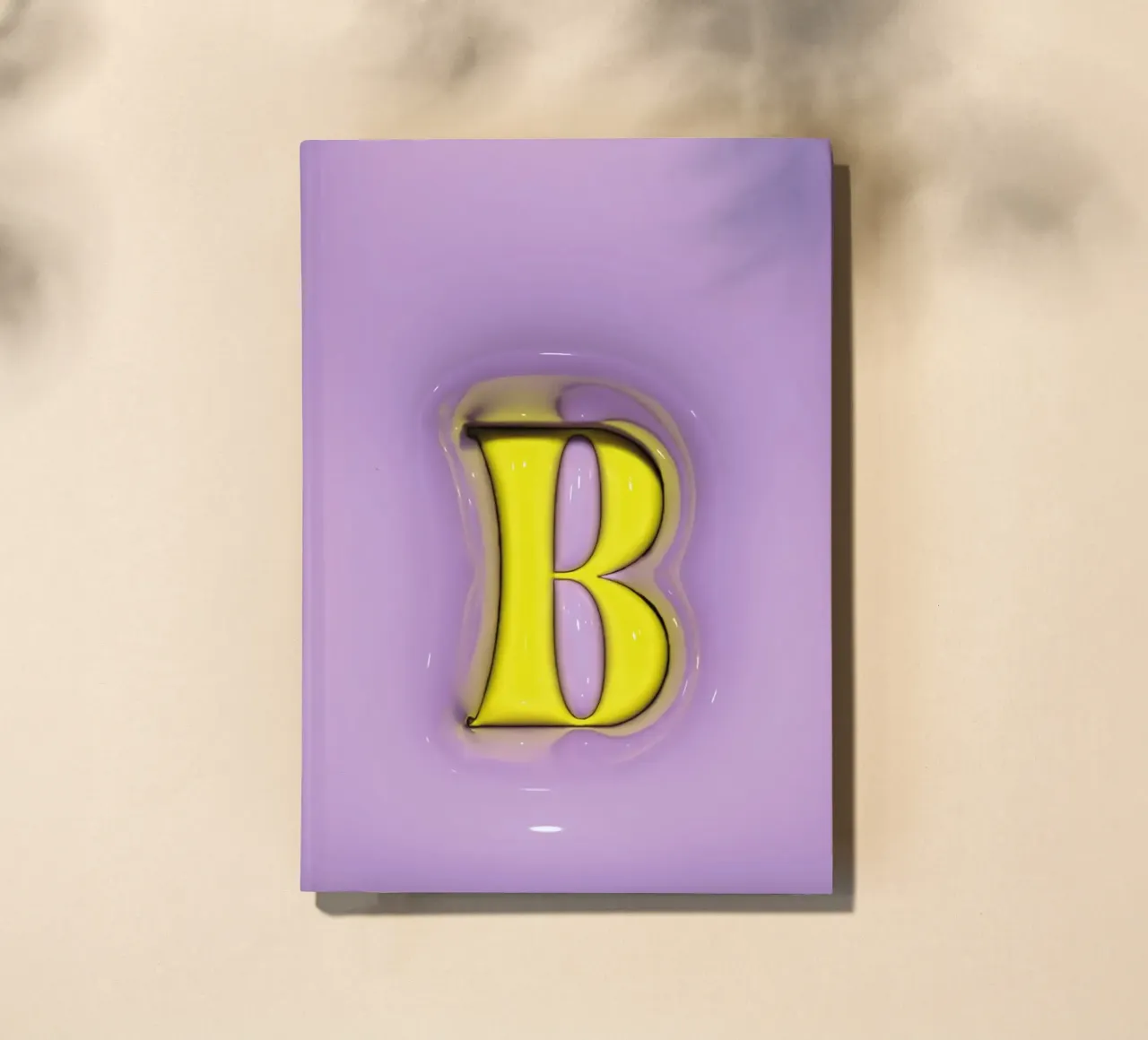 Bubblegum Inflate Initials B Purple notebook by Malou-Studio