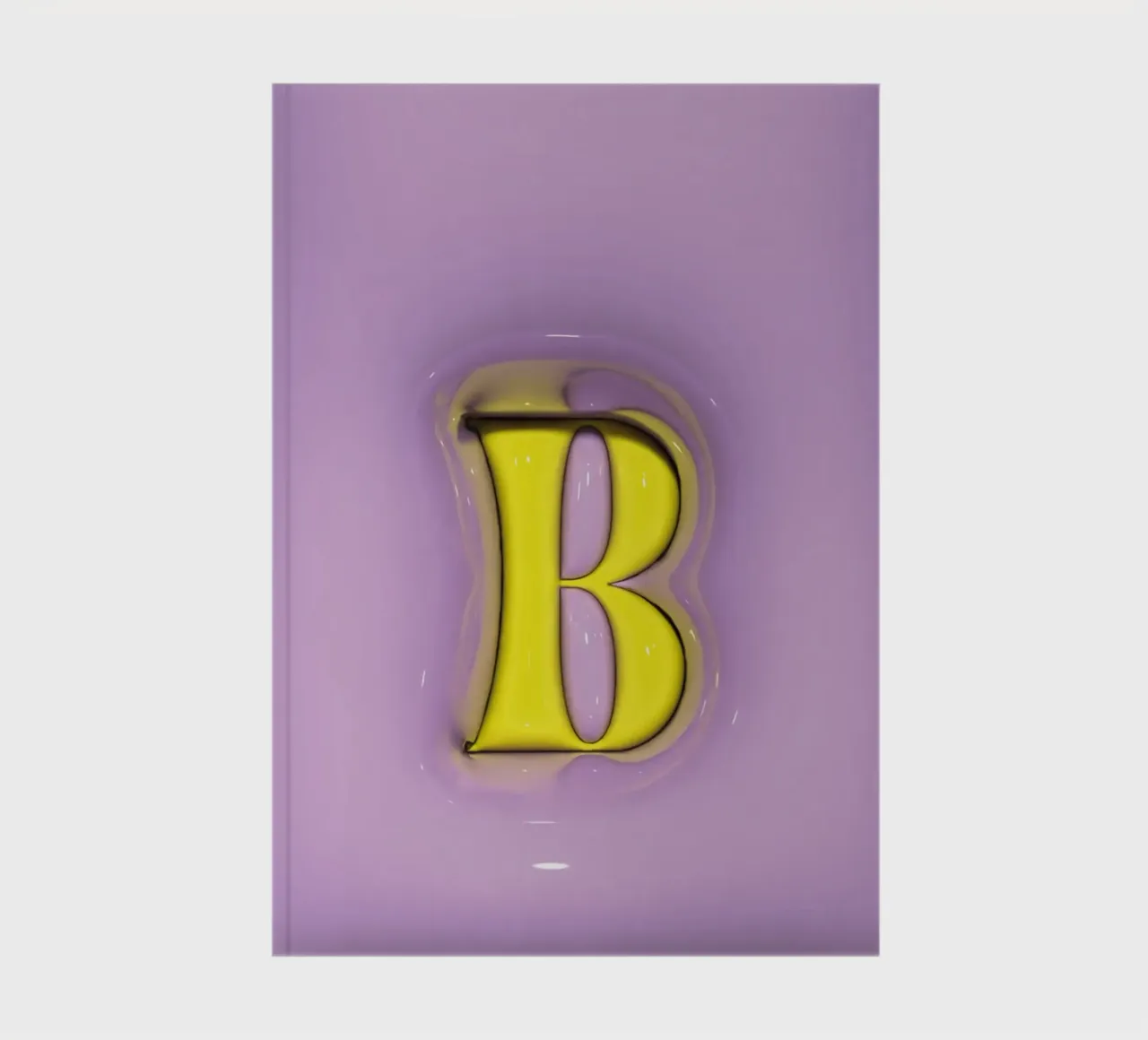 Bubblegum Inflate Initials B Purple notebook by Malou-Studio