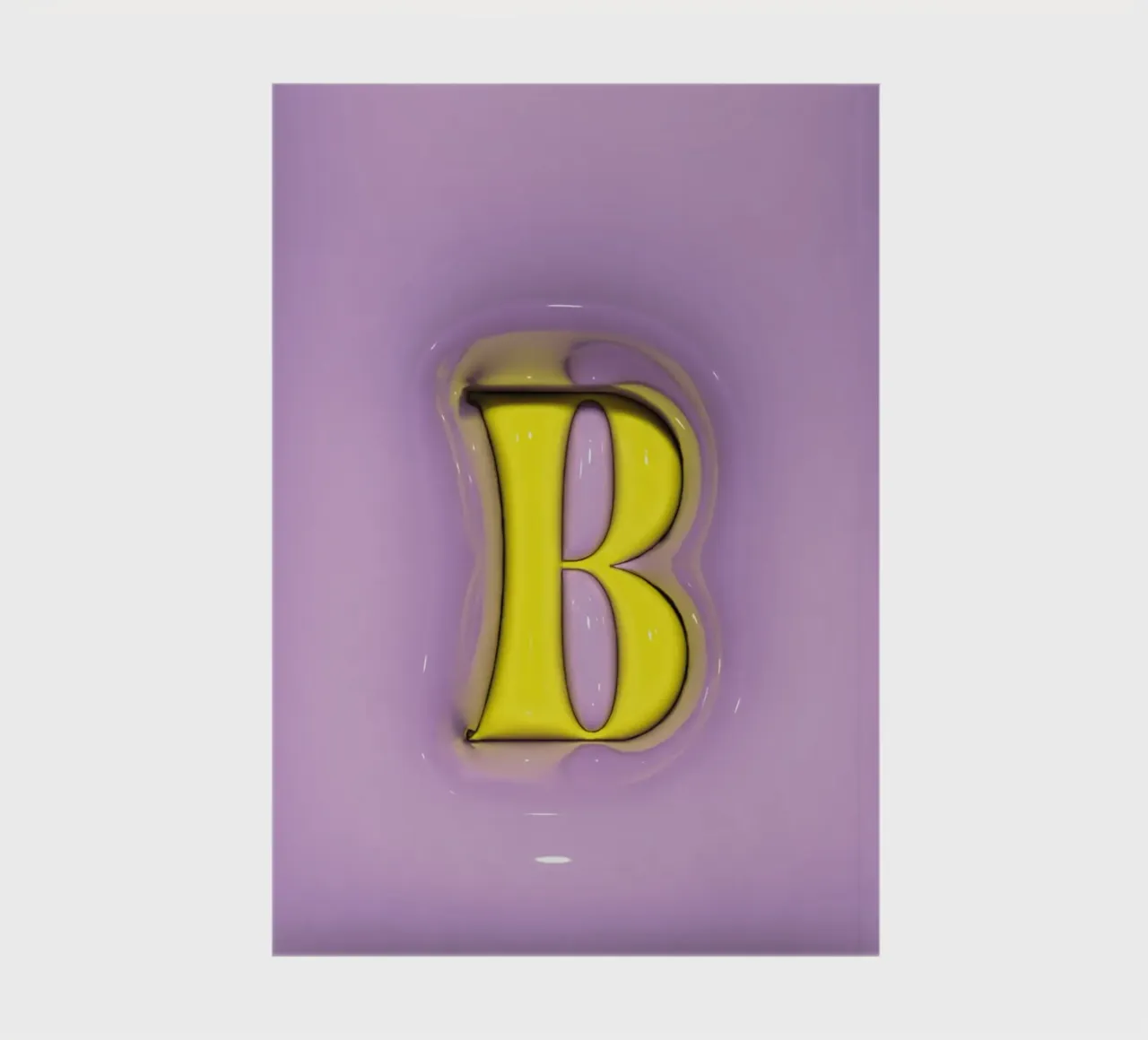 Bubblegum Inflate Initials B Purple notebook by Malou-Studio