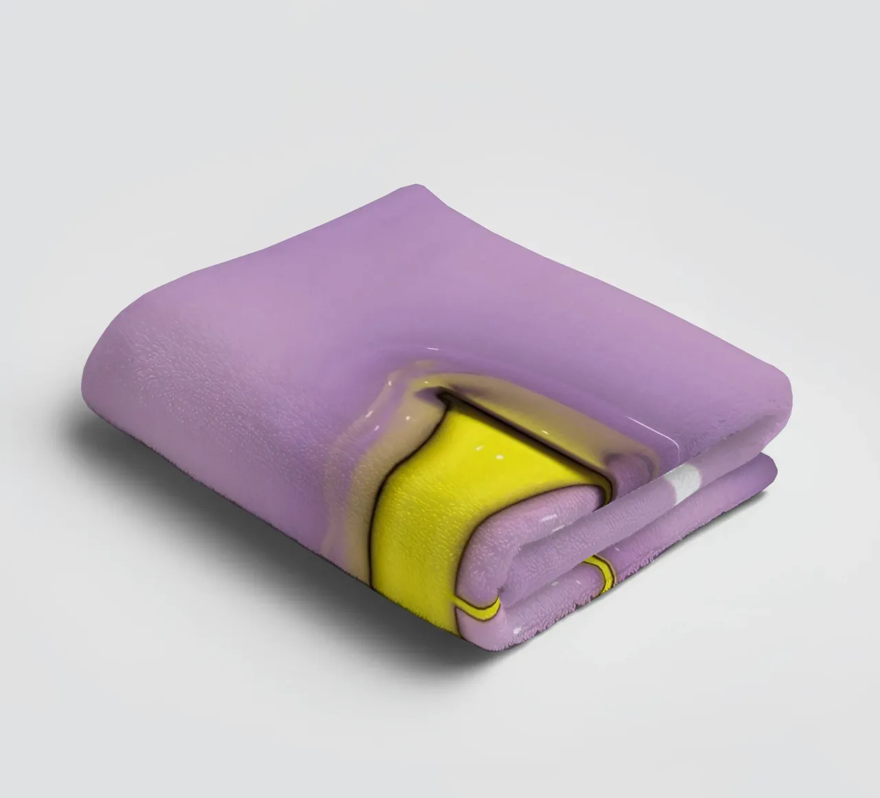 Bubblegum Inflate Initials B Purple towel by Malou-Studio