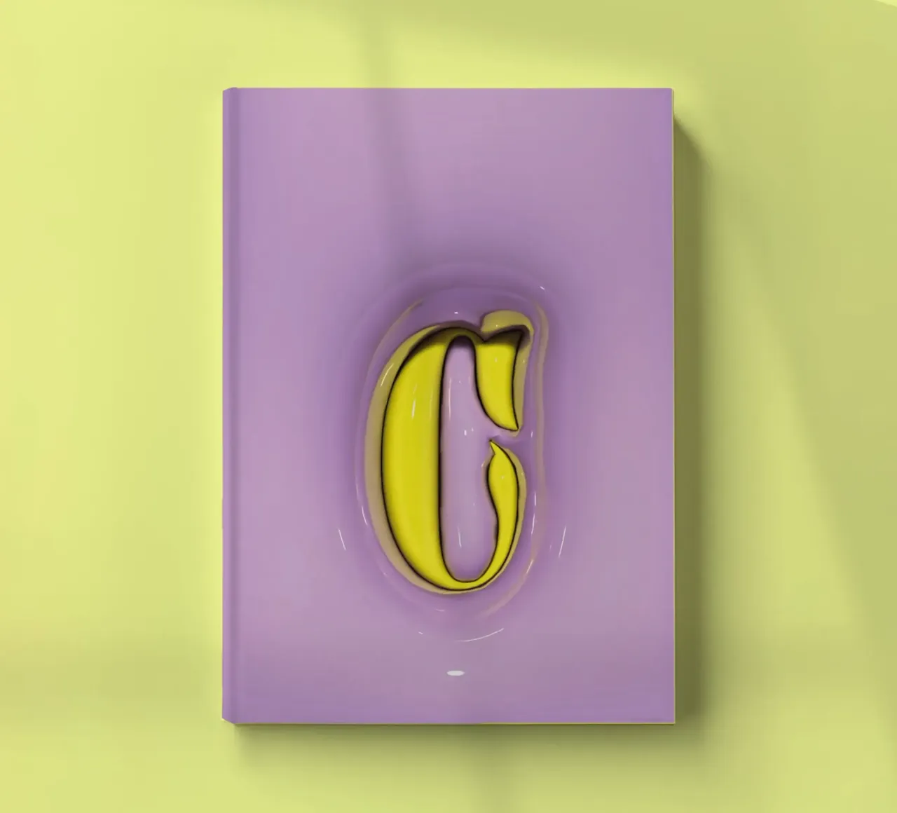 Bubblegum Opblaas Initialen C Paars notitieboek van Malou-Studio