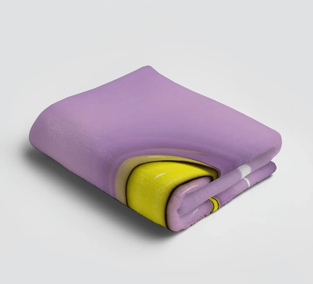Bubblegum Inflate Initials C Purple towel by Malou-Studio