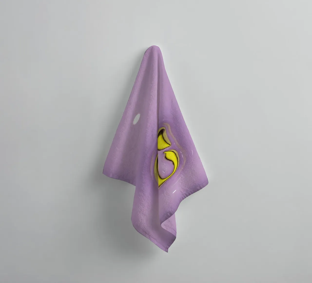 Bubblegum Inflate Initials C Purple towel by Malou-Studio