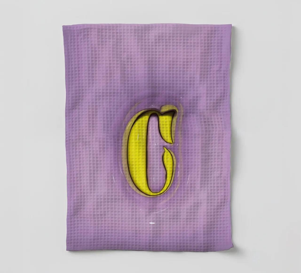 Gonflable Bubblegum Initiales C Violet torchon de Malou-Studio