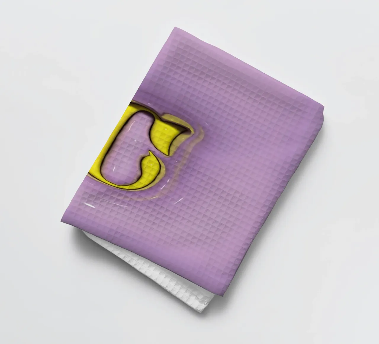 Gonflable Bubblegum Initiales C Violet torchon de Malou-Studio