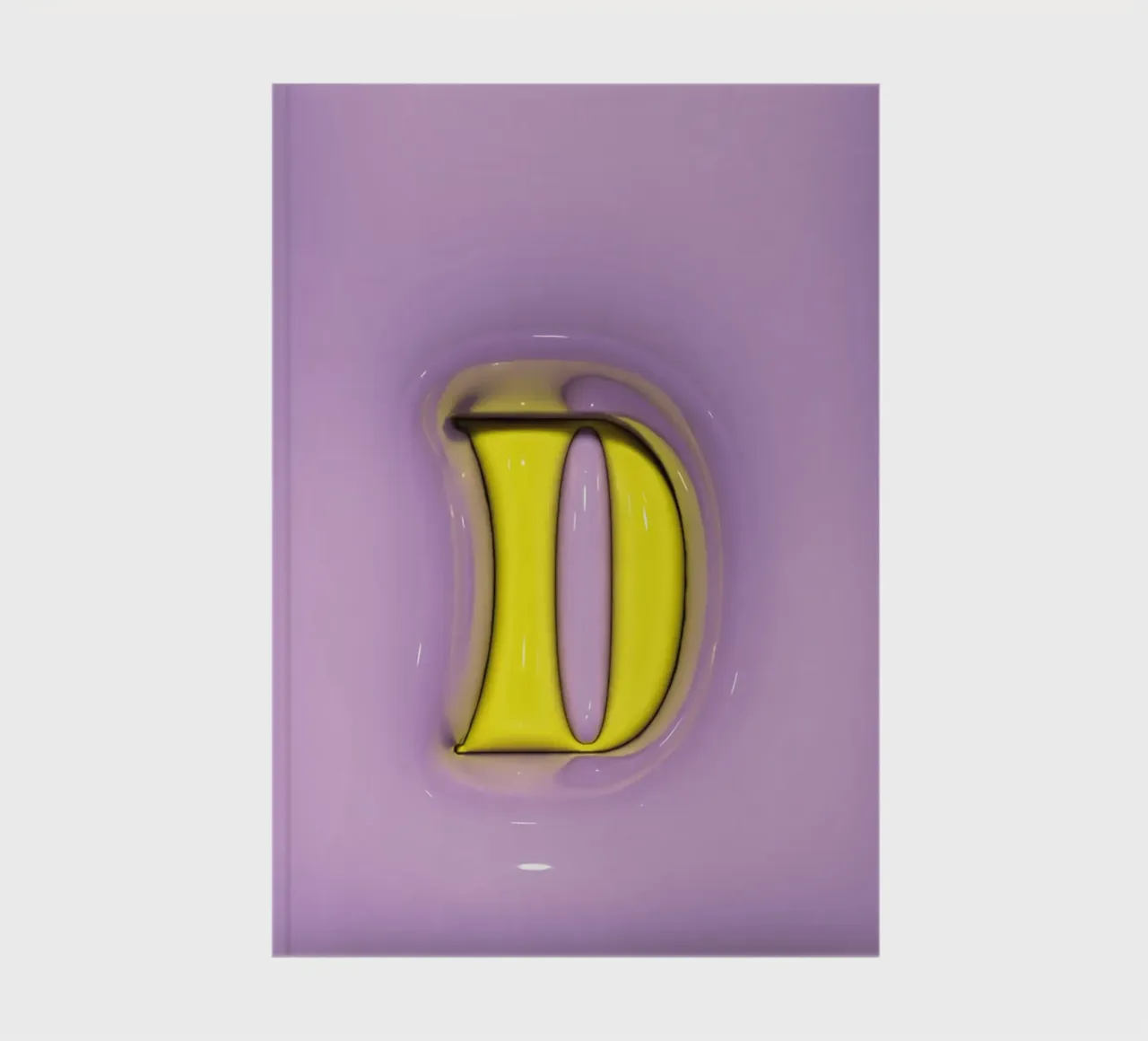 Bubblegum Inflate Initials D Purple notebook by Malou-Studio