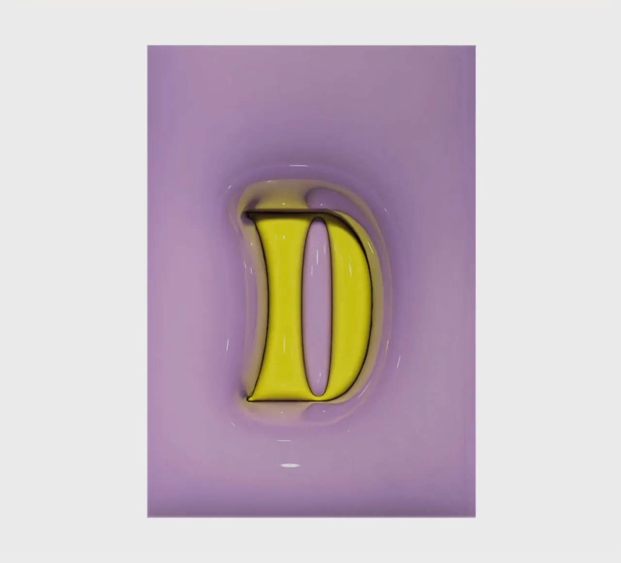 Bubblegum Inflate Initials D Purple notebook by Malou-Studio