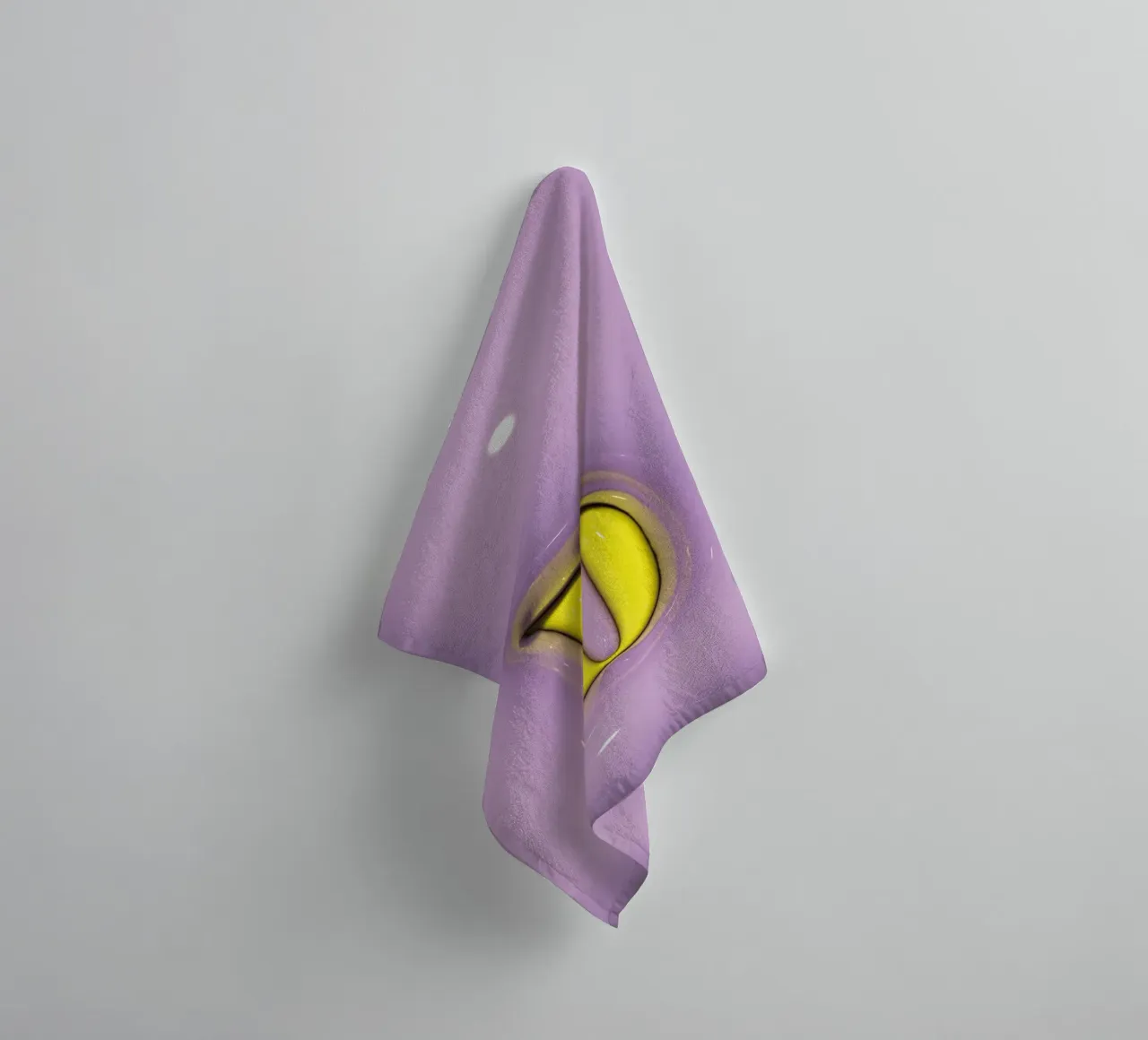 Bubblegum Inflate Initials D Purple towel by Malou-Studio