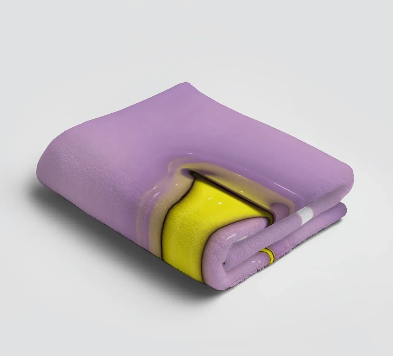 Bubblegum Inflate Initials D Purple towel by Malou-Studio