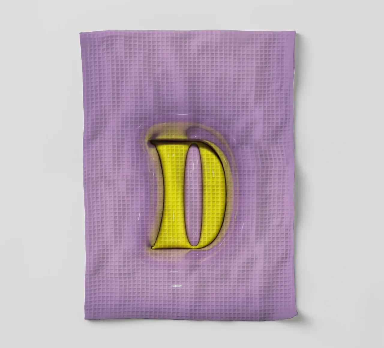 Gonflable Bubblegum Initiales D Violet torchon de Malou-Studio