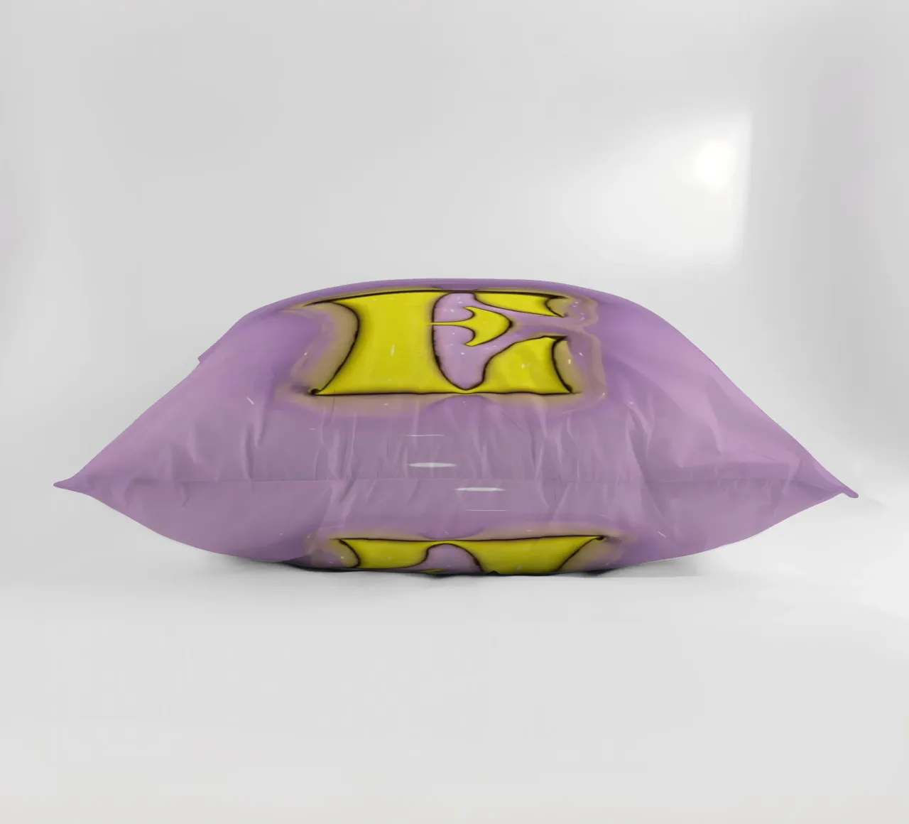 Gonfiaggio Bubblegum Iniziali E Viola cuscino da Malou-Studio