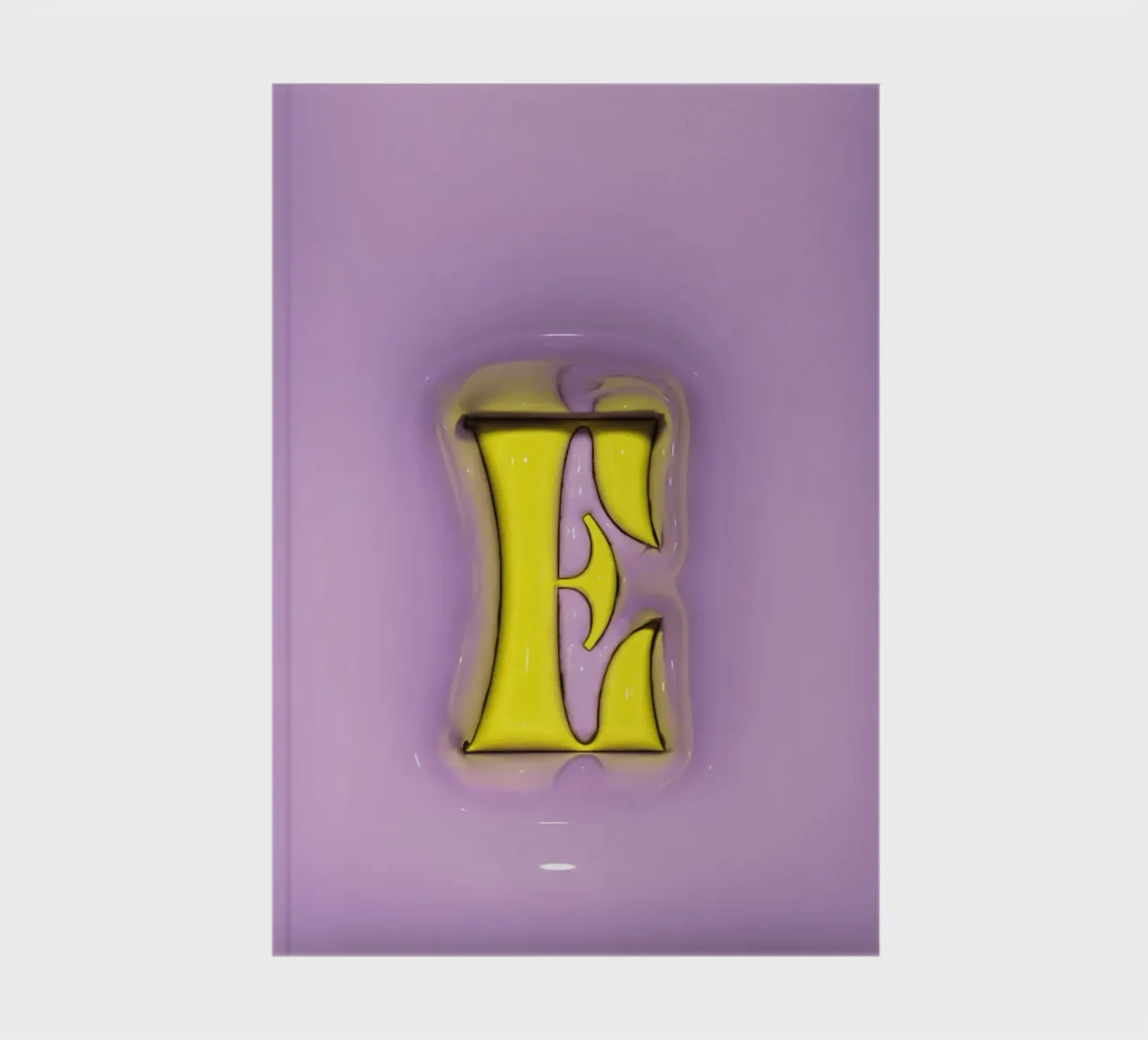 Bubblegum Inflate Initials E Purple notebook by Malou-Studio