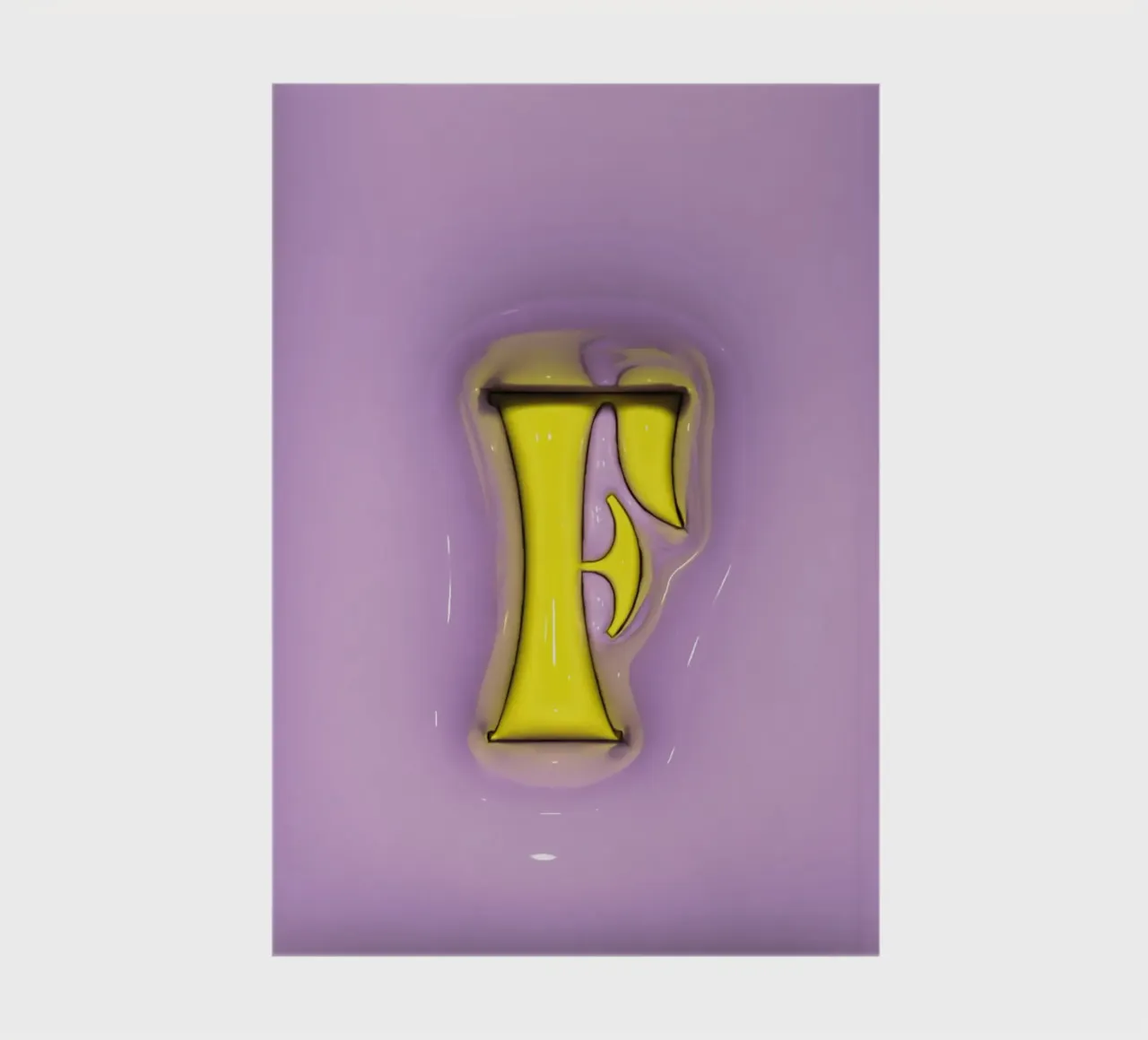 Bubblegum Inflate Initials F Purple notebook by Malou-Studio