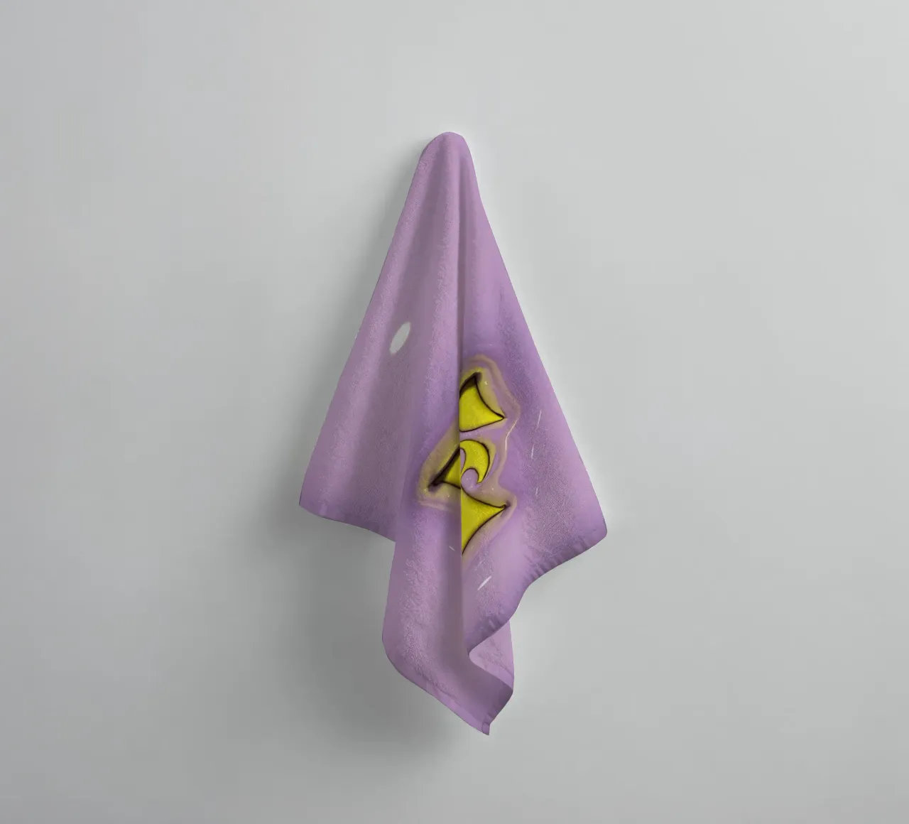 Bubblegum Inflate Initials F Purple towel by Malou-Studio