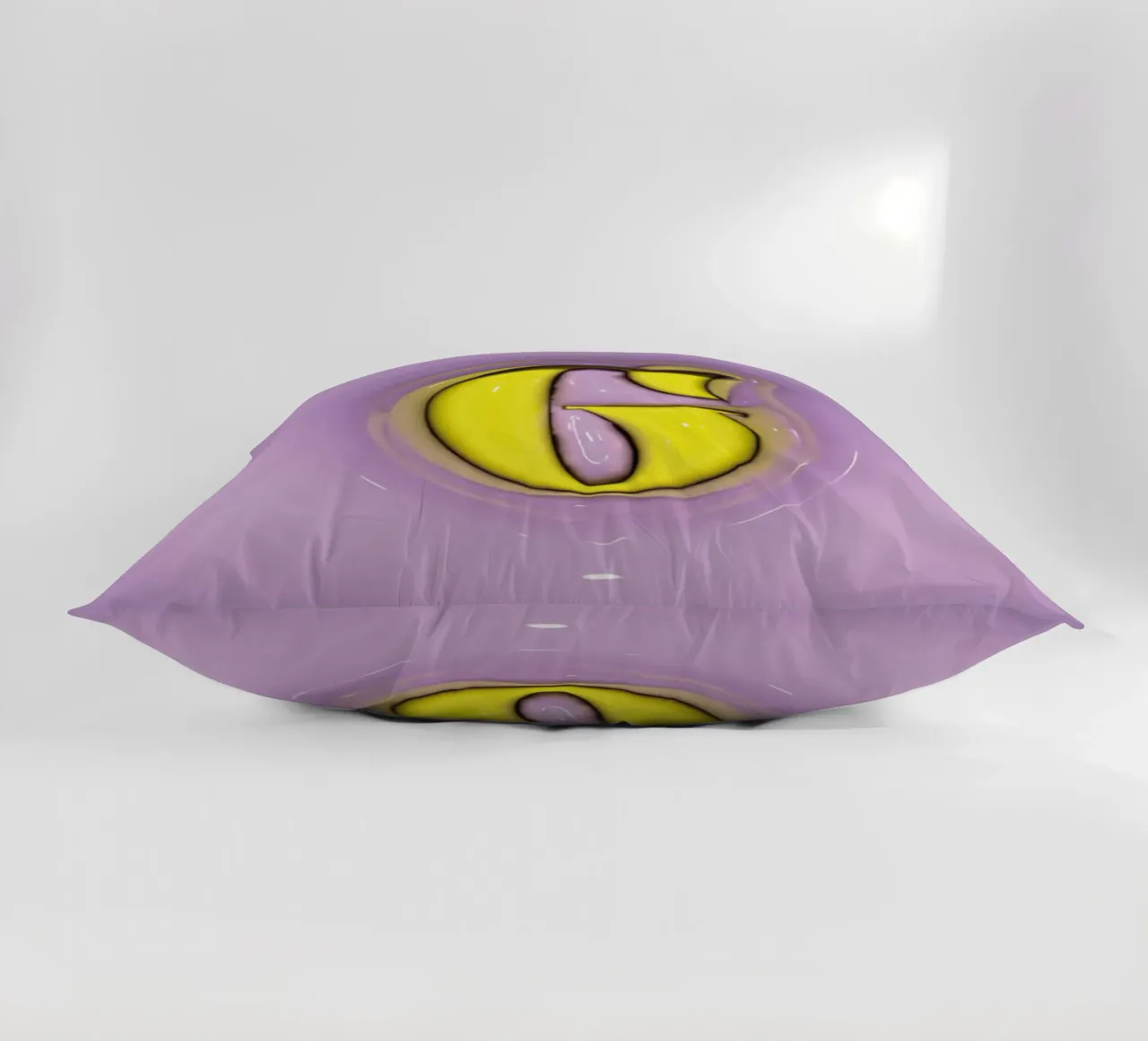 Bubblegum Inflate Initials G Purple decorative cushion by Malou-Studio