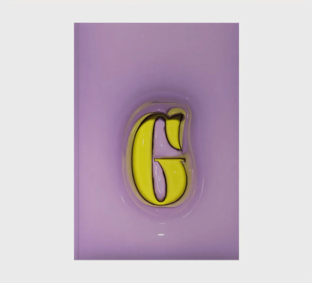 Bubblegum Inflate Initialen G Lila Notizbuch von Malou-Studio